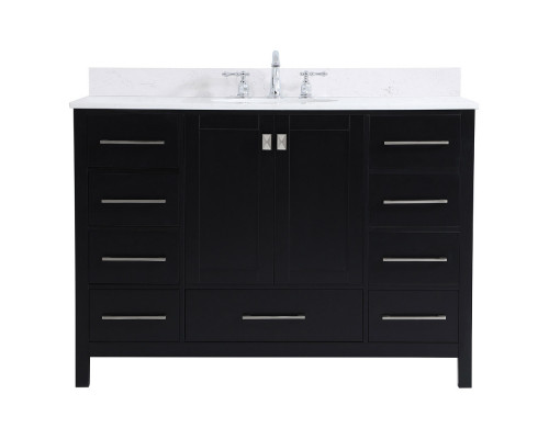 Elegant Bathroom Vanity - Black (VF18848BK-BS)