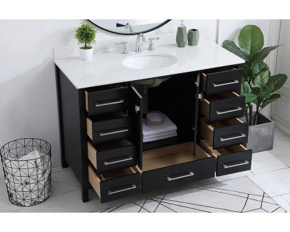 Elegant Bathroom Vanity - Black (VF18848BK-BS)