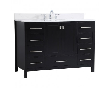 Elegant Bathroom Vanity - Black (VF18848BK-BS)