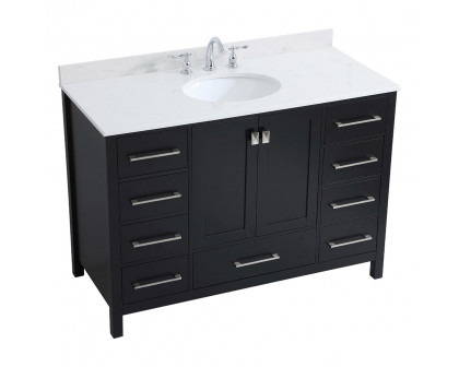 Elegant Bathroom Vanity - Black (VF18848BK-BS)