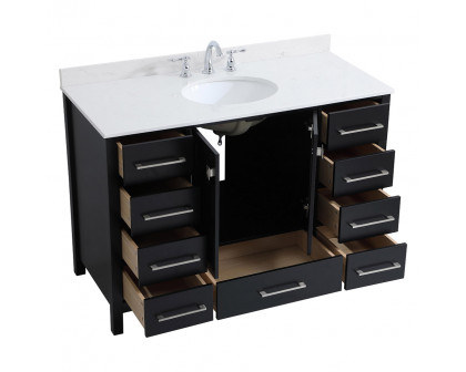 Elegant Bathroom Vanity - Black (VF18848BK-BS)