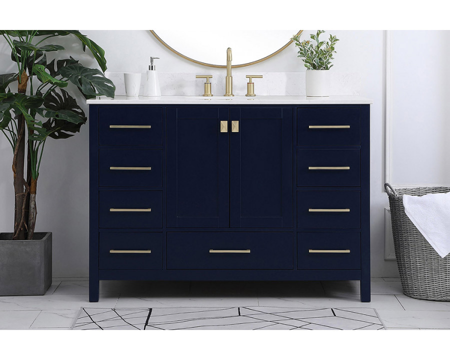 Elegant Bathroom Vanity - Blue (VF18848BL-BS)