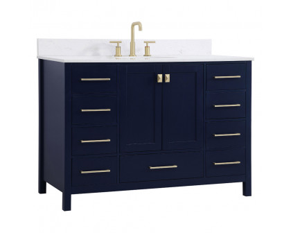 Elegant Bathroom Vanity - Blue (VF18848BL-BS)