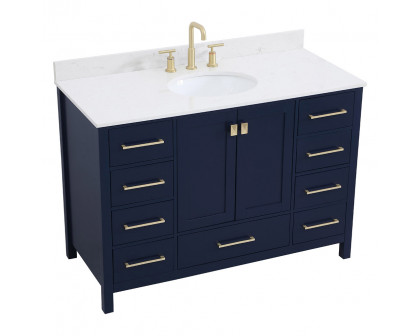 Elegant Bathroom Vanity - Blue (VF18848BL-BS)