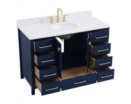 Elegant Bathroom Vanity - Blue (VF18848BL-BS)