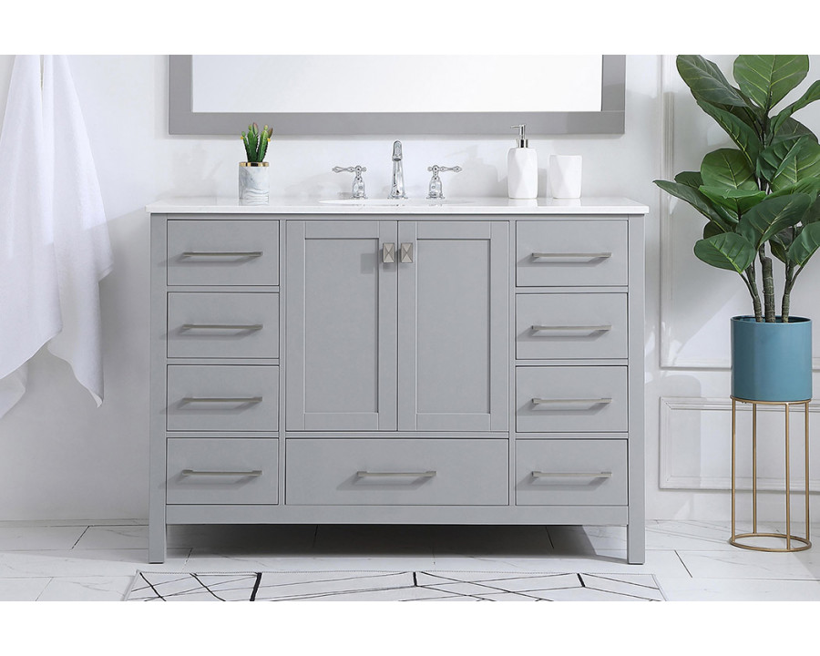 Elegant Bathroom Vanity - Gray (VF18848GR)