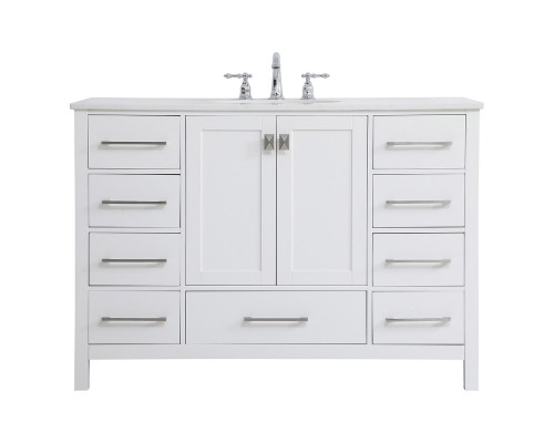 Elegant Bathroom Vanity - White (VF18848WH)