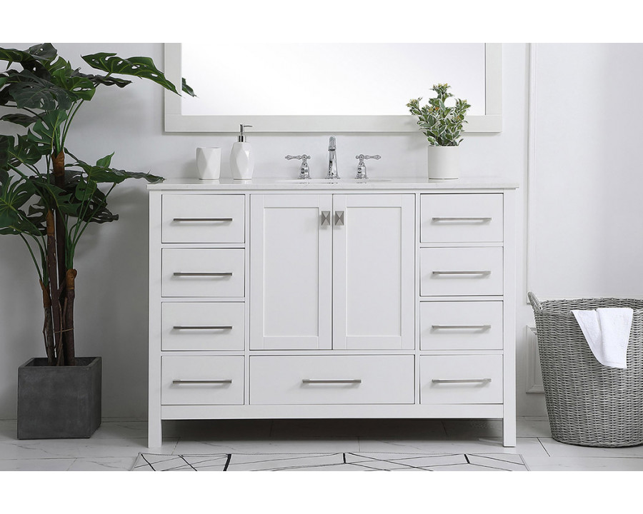 Elegant Bathroom Vanity - White (VF18848WH)