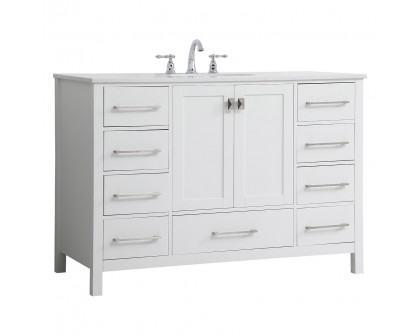 Elegant Bathroom Vanity - White (VF18848WH)