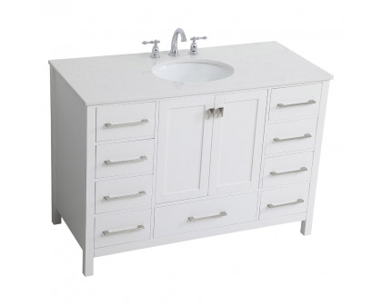 Elegant Bathroom Vanity - White (VF18848WH)