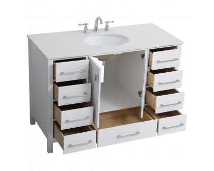 Elegant Bathroom Vanity - White (VF18848WH)