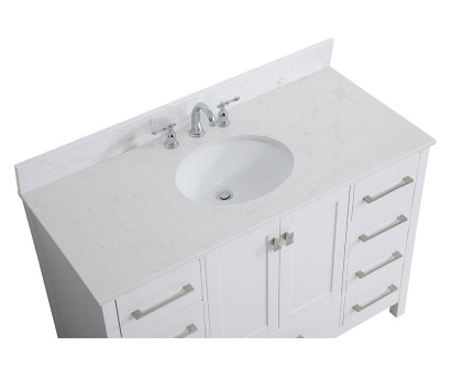 Elegant Bathroom Vanity - White (VF18848WH-BS)