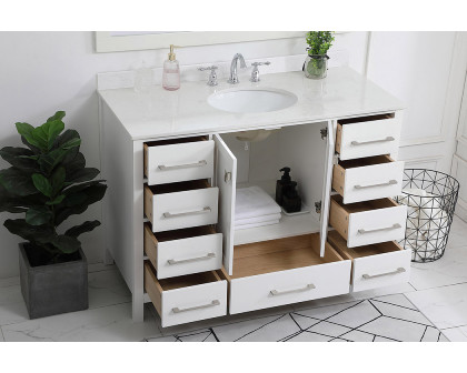 Elegant Bathroom Vanity - White (VF18848WH-BS)