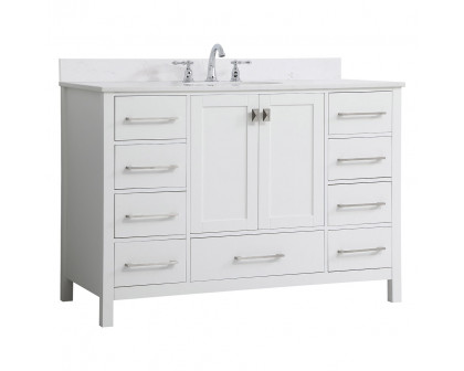 Elegant Bathroom Vanity - White (VF18848WH-BS)