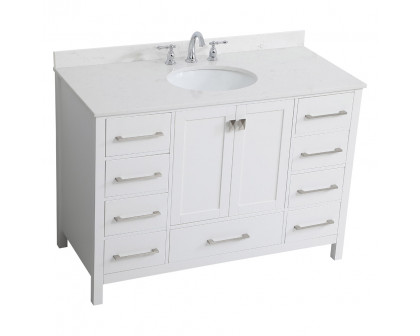 Elegant Bathroom Vanity - White (VF18848WH-BS)