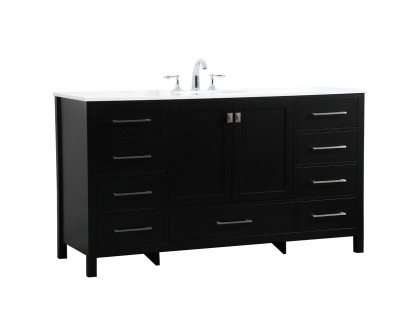 Elegant Bathroom Vanity - Black (VF18860BK)