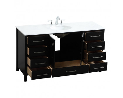 Elegant Bathroom Vanity - Black (VF18860BK)