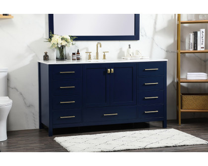 Elegant Bathroom Vanity - Blue (VF18860BL)