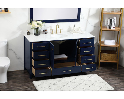 Elegant Bathroom Vanity - Blue (VF18860BL)