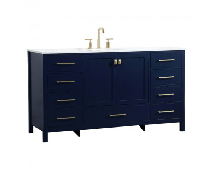 Elegant Bathroom Vanity - Blue (VF18860BL)