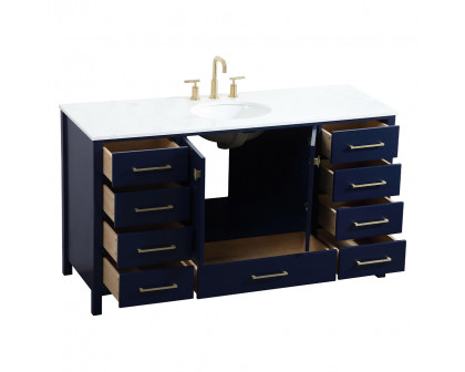 Elegant Bathroom Vanity - Blue (VF18860BL)