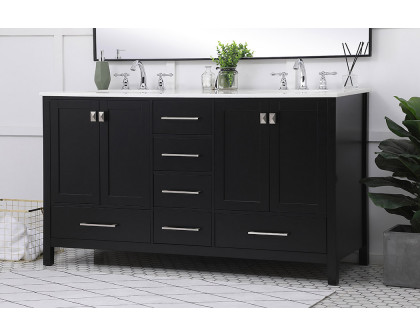 Elegant Bathroom Vanity - Black (VF18860DBK)