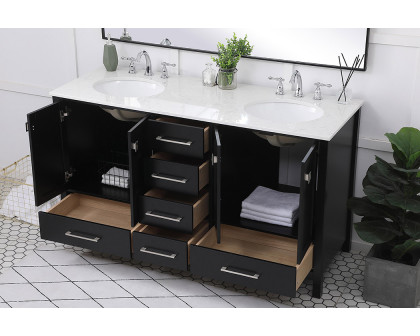 Elegant Bathroom Vanity - Black (VF18860DBK)