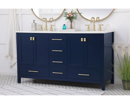 Elegant Bathroom Vanity - Blue (VF18860DBL)