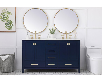 Elegant Bathroom Vanity - Blue (VF18860DBL)