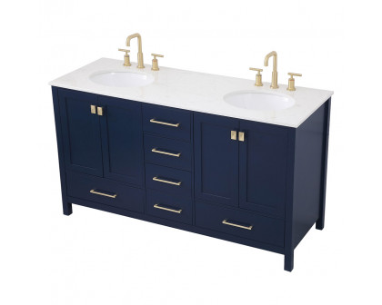 Elegant Bathroom Vanity - Blue (VF18860DBL)