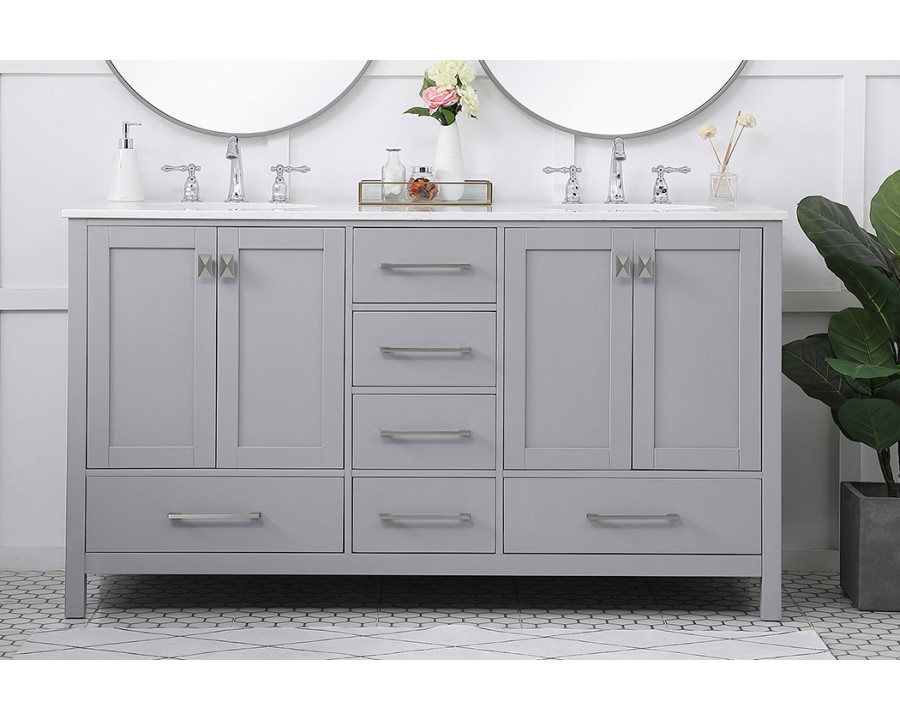 Elegant Bathroom Vanity - Gray (VF18860DGR)