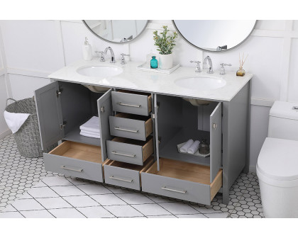 Elegant Bathroom Vanity - Gray (VF18860DGR)