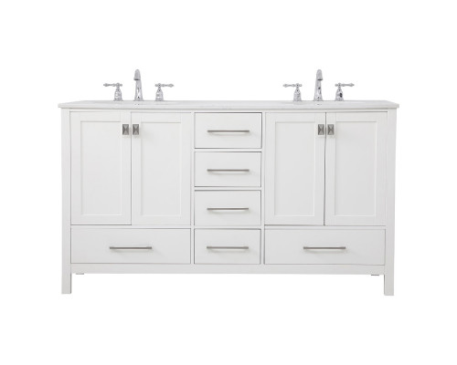 Elegant Bathroom Vanity - White (VF18860DWH)