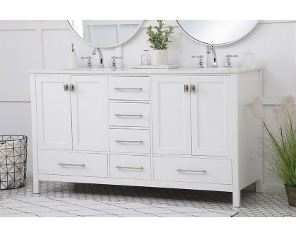 Elegant Bathroom Vanity - White (VF18860DWH)