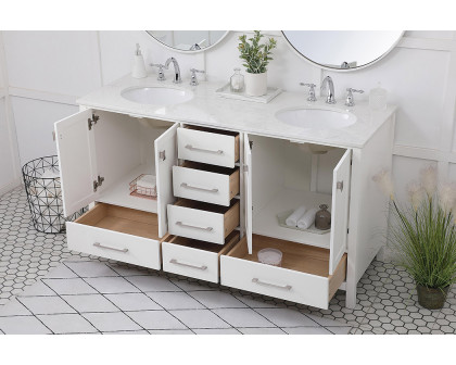 Elegant Bathroom Vanity - White (VF18860DWH)