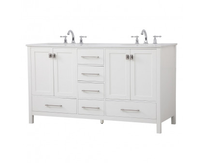 Elegant Bathroom Vanity - White (VF18860DWH)