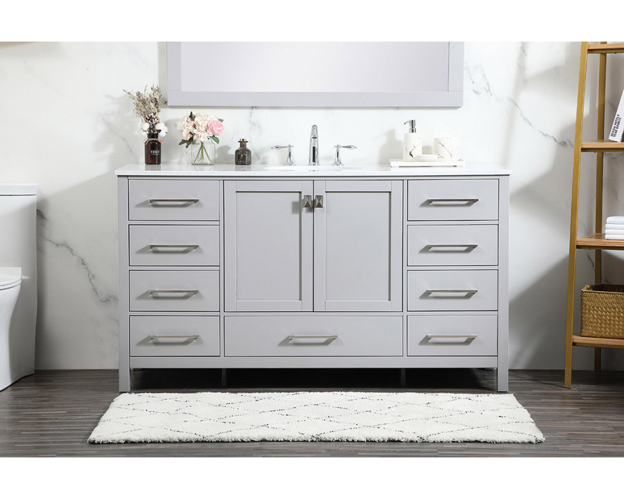 Elegant Bathroom Vanity - Gray (VF18860GR)