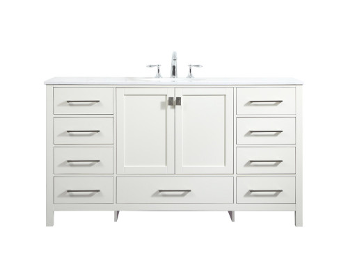 Elegant Bathroom Vanity - White (VF18860WH)