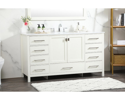 Elegant Bathroom Vanity - White (VF18860WH)