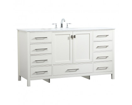 Elegant Bathroom Vanity - White (VF18860WH)