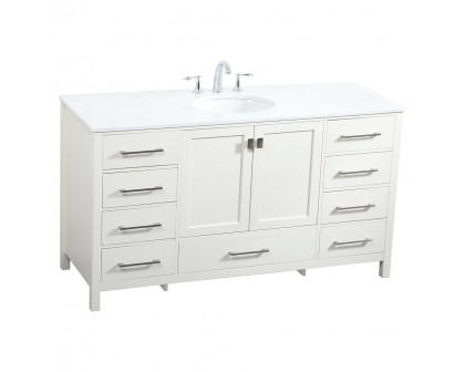 Elegant Bathroom Vanity - White (VF18860WH)