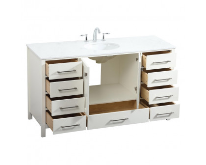 Elegant Bathroom Vanity - White (VF18860WH)