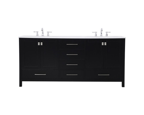 Elegant Bathroom Vanity - Black (VF18872DBK)