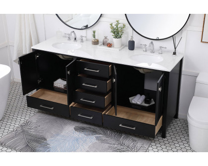 Elegant Bathroom Vanity - Black (VF18872DBK)