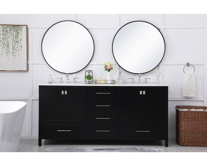 Elegant Bathroom Vanity - Black (VF18872DBK)