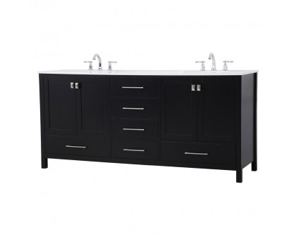 Elegant Bathroom Vanity - Black (VF18872DBK)