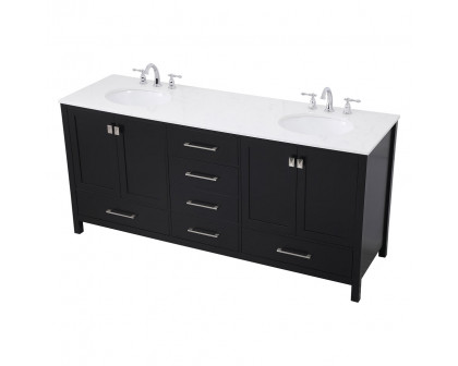 Elegant Bathroom Vanity - Black (VF18872DBK)