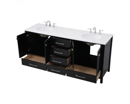 Elegant Bathroom Vanity - Black (VF18872DBK)