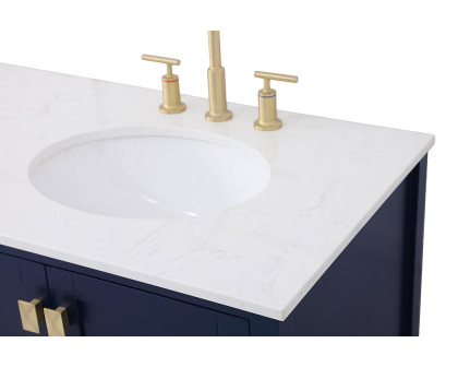 Elegant Bathroom Vanity - Blue (VF18872DBL)