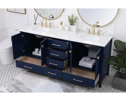 Elegant Bathroom Vanity - Blue (VF18872DBL)